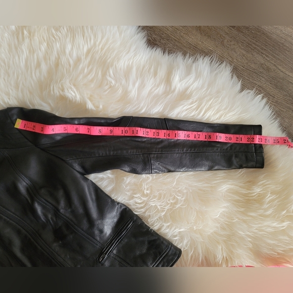 Bh Sophisticates Black Lamb Leather Jacket Blazer Moto NEW Size M #1268 - Picture 15 of 16